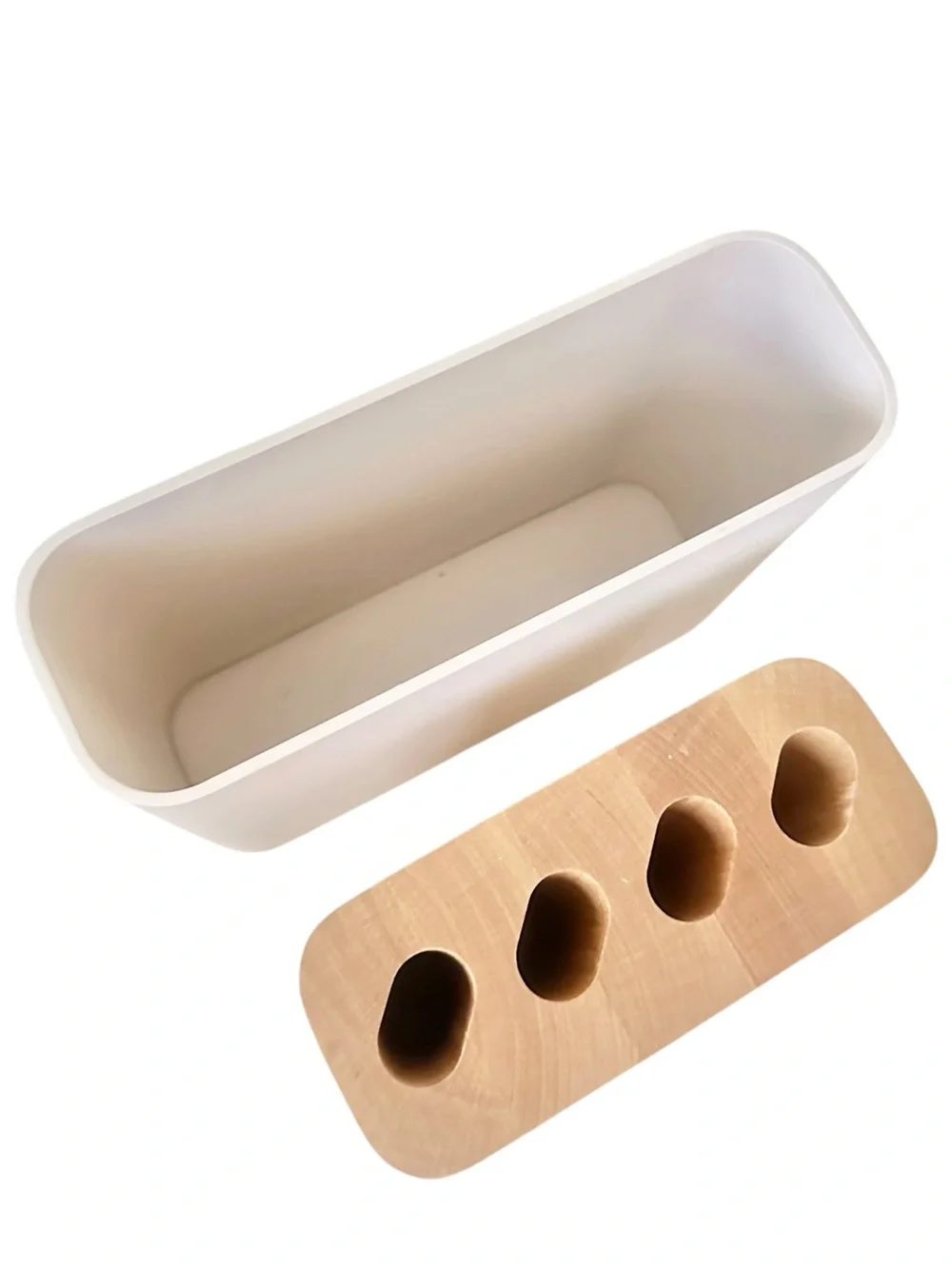 Caraway 5-Piece Birch Wood Utensils Set and Holder